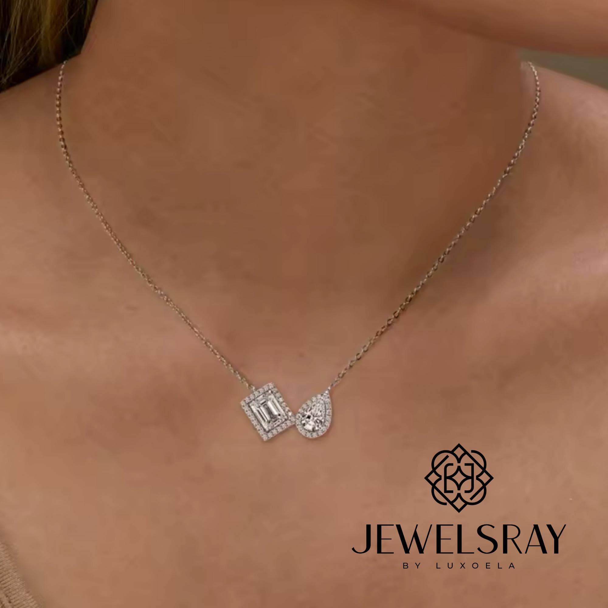 Zephyre Necklace Kalung Moissanite Necklace Diamond Look Lamaran Kawin Tunangan