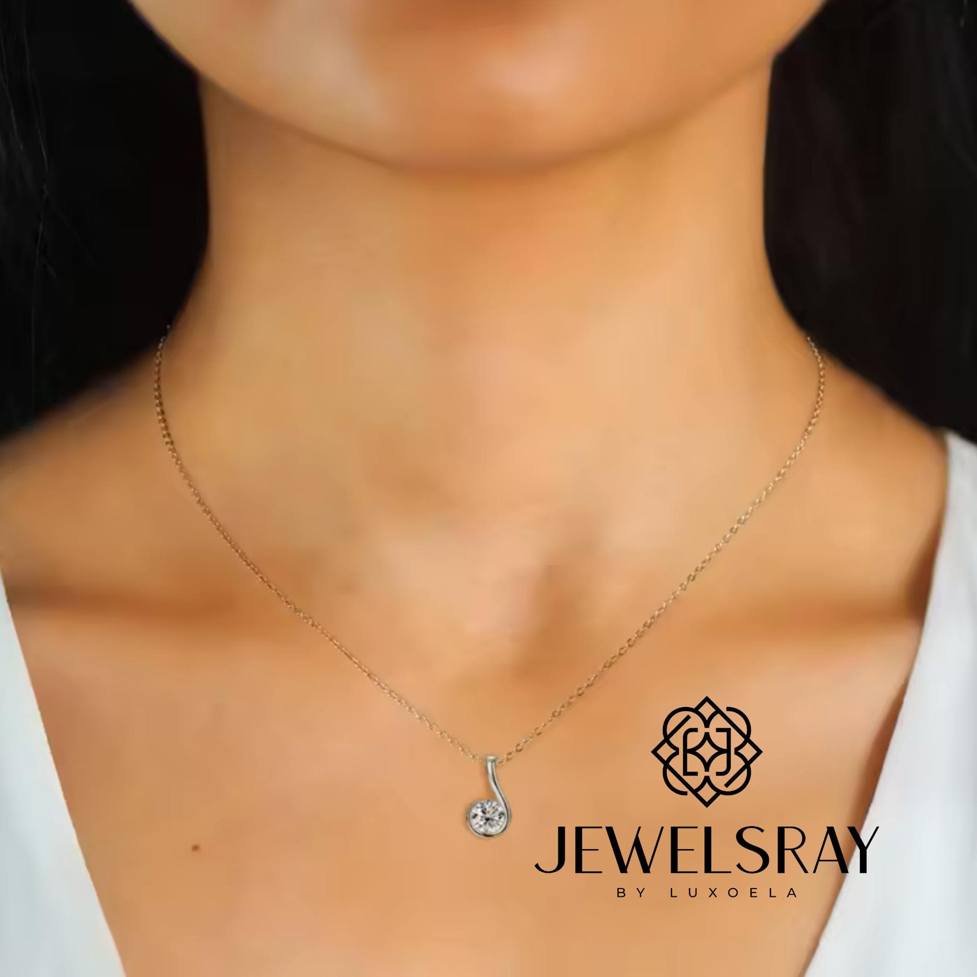 Sita Necklace Moissanite Necklace Diamond Look Lamaran Kawin Tunangan