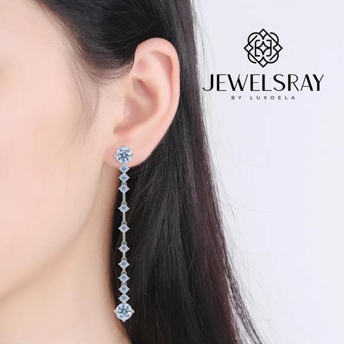 Anting Super Gillian Moissanite Earring Diamond Look Lamaran Kawin