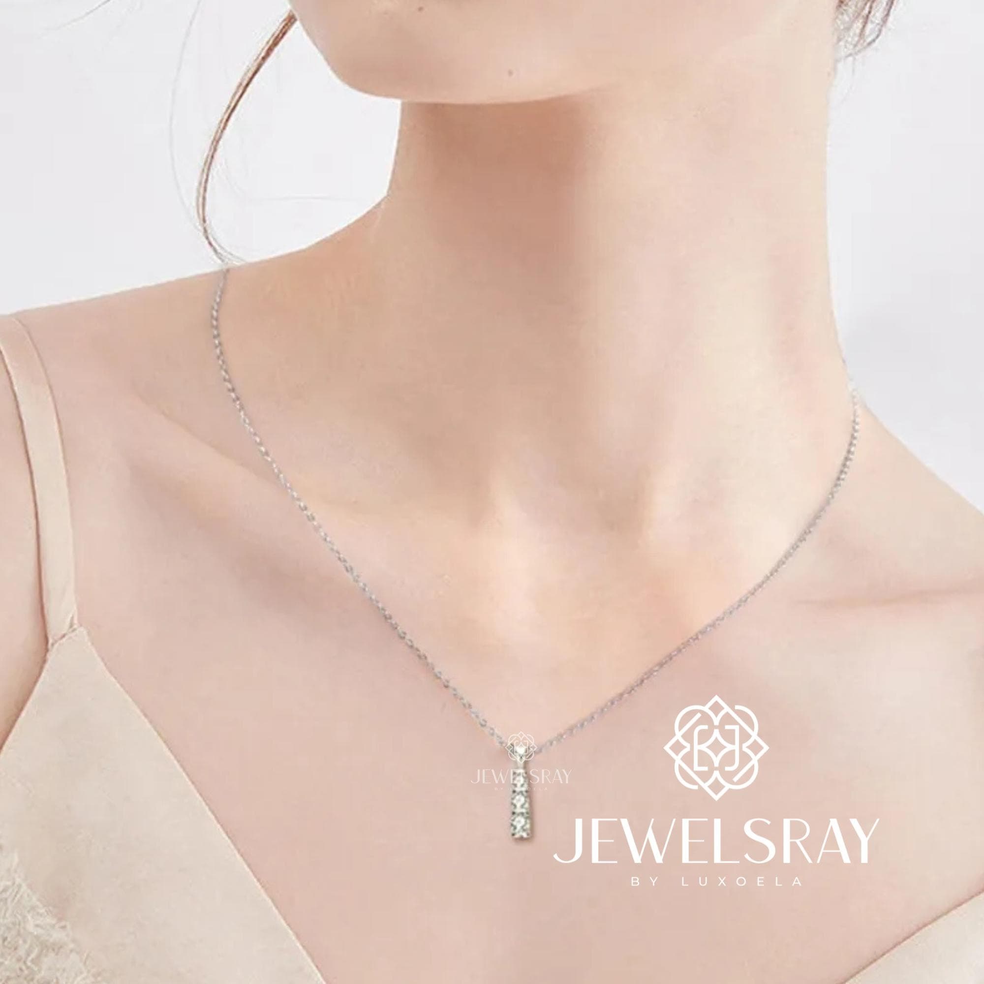 Kalung Petite trinie Moissanite Necklace Diamond Lamaran kawin