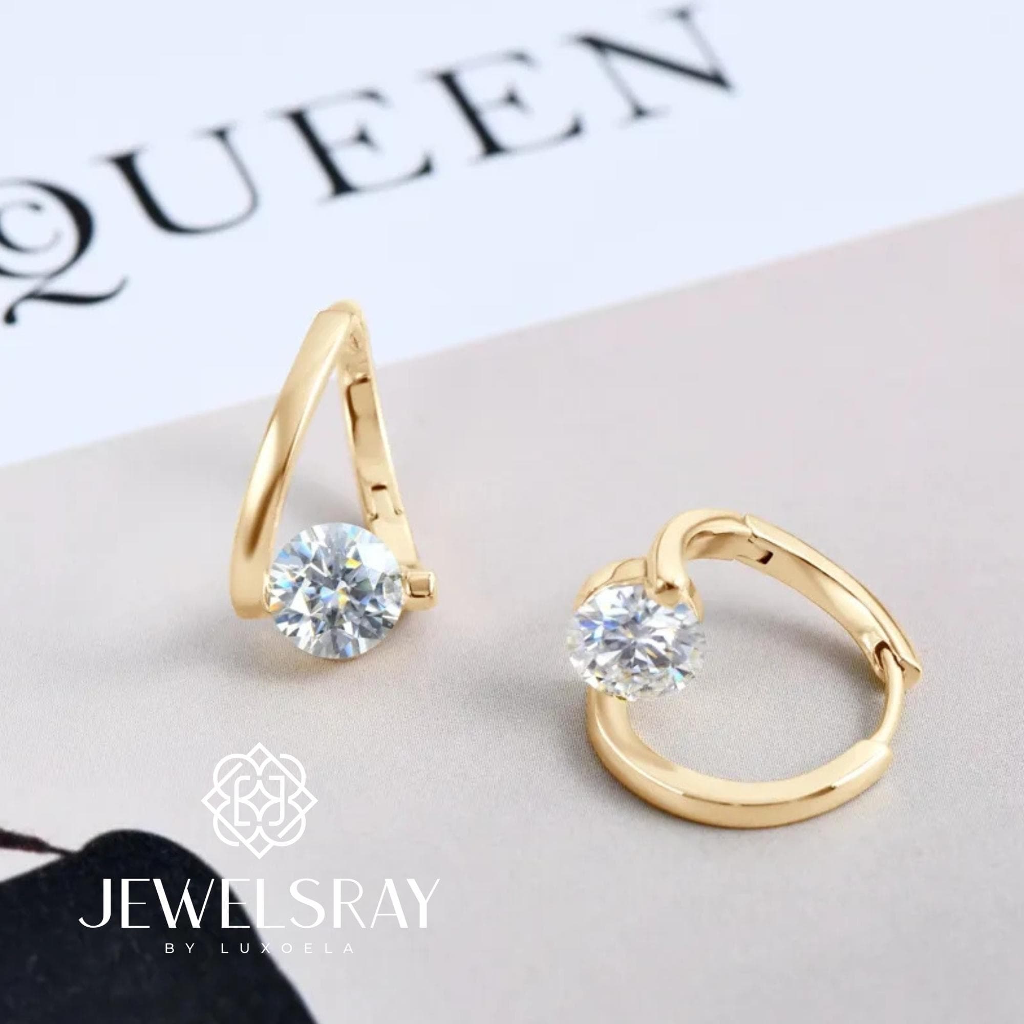 Anting Margaret Moissanite Earring Diamond Look Lamaran tunangan kawin