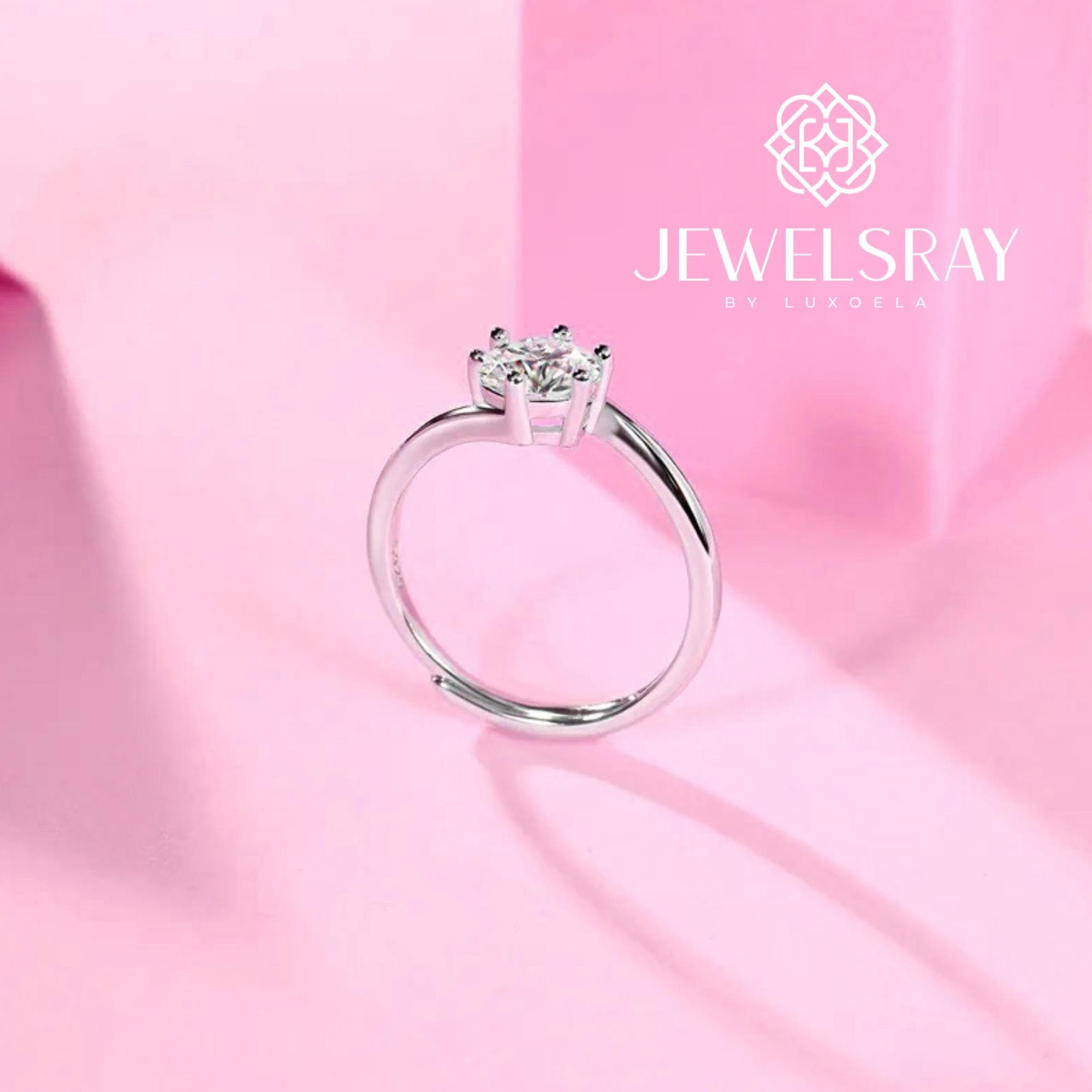 Rory Ring Adjustable Moissanite - Diamond Look Cincin Kawin Berlian