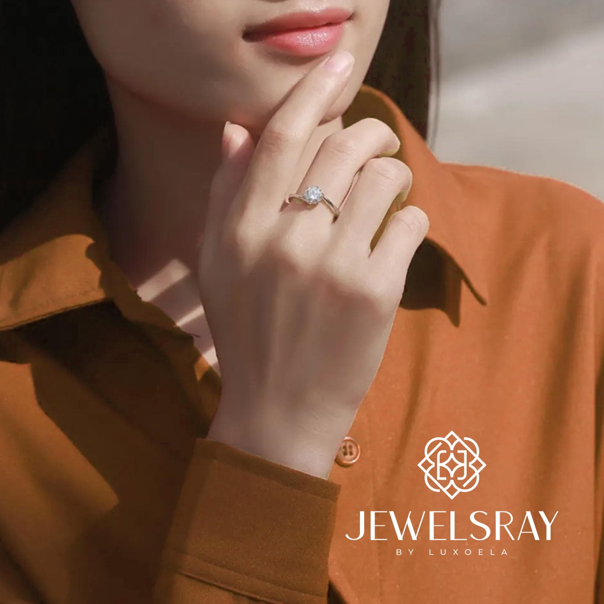 Rory Ring Adjustable Moissanite - Diamond Look Cincin Kawin Berlian