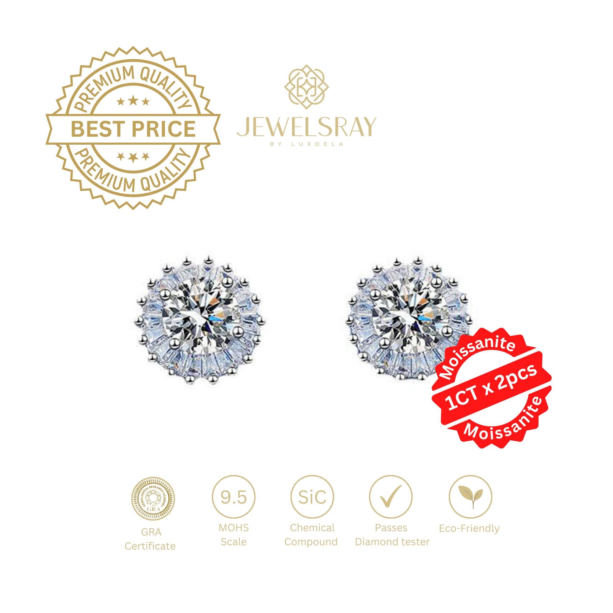 Anting Karleen Moissanite Earrings Jewelry Diamond Look Jewelsray