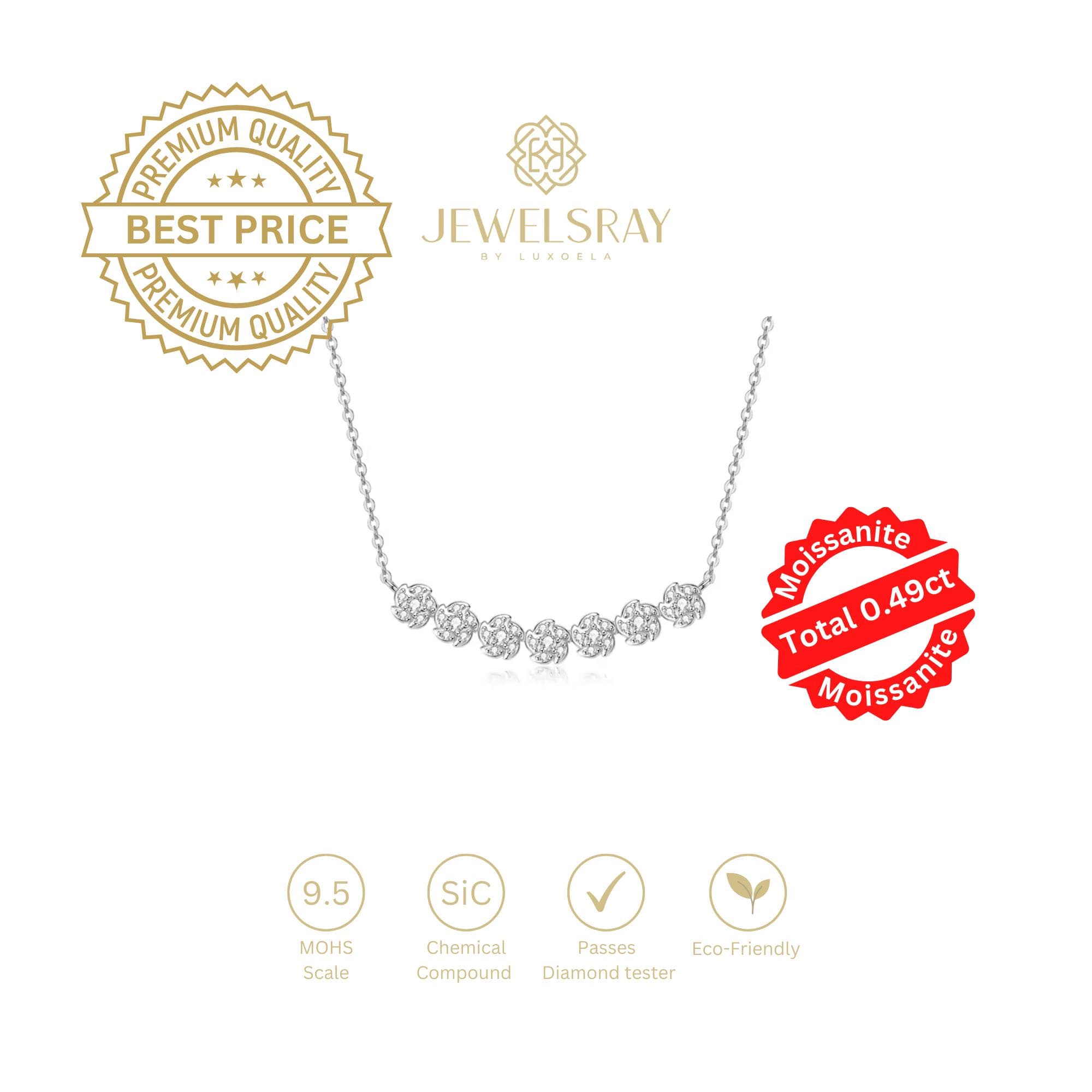 Barlett Necklace - Moissanite Necklace Diamond Look Lamaran Kawin Tunangan