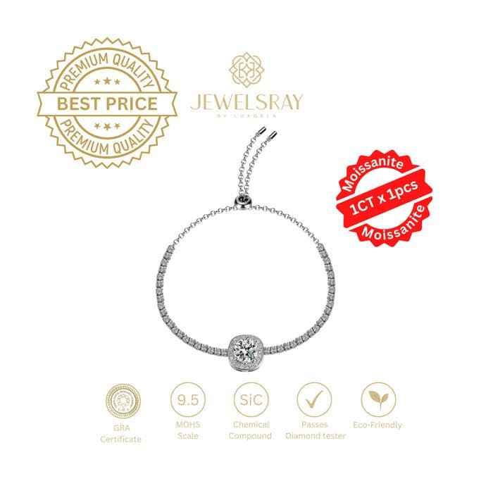 Gelang Ivanka Moissanite Bracelet Diamond Look Tunangan Kawin Lamaran