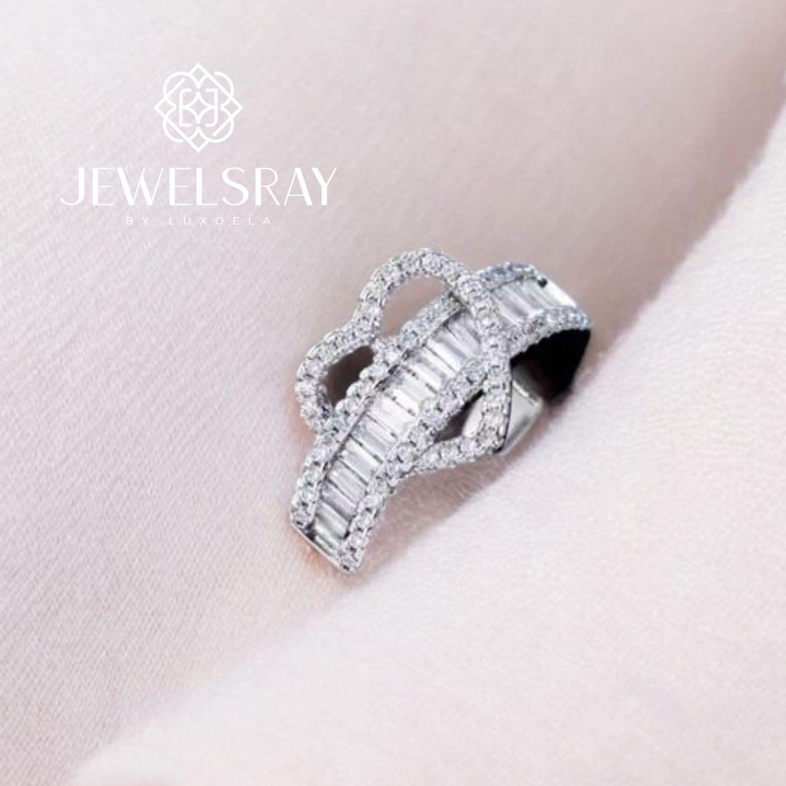 Cincin Aiko Ring Perhiasan Tunangan Lamaran Kawin Fancy Wedding Elegant Engagement Married Bridal Jewelsray CZ Luxoela