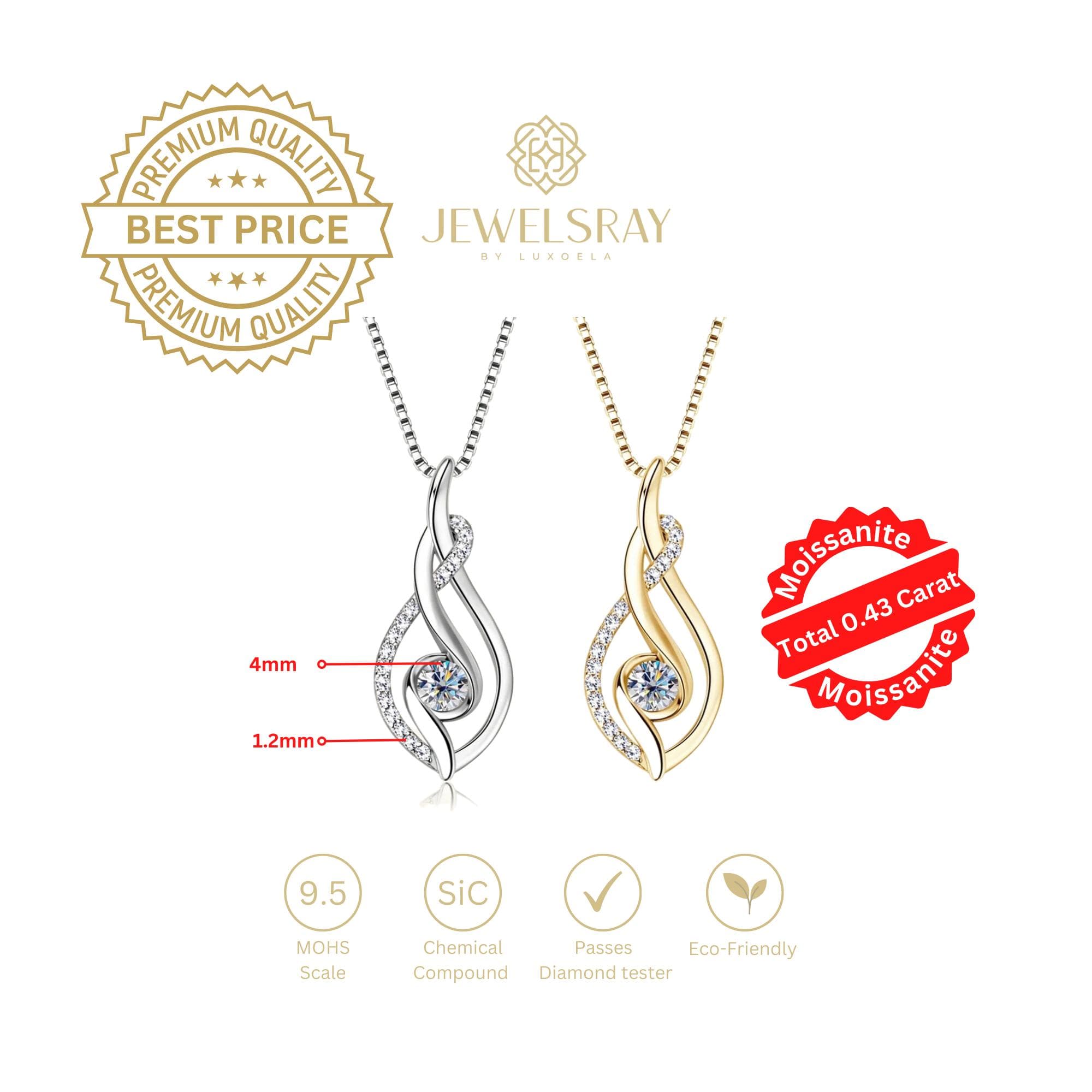 Kalung Goccia Moissanite Necklace Diamond Lamaran kawin