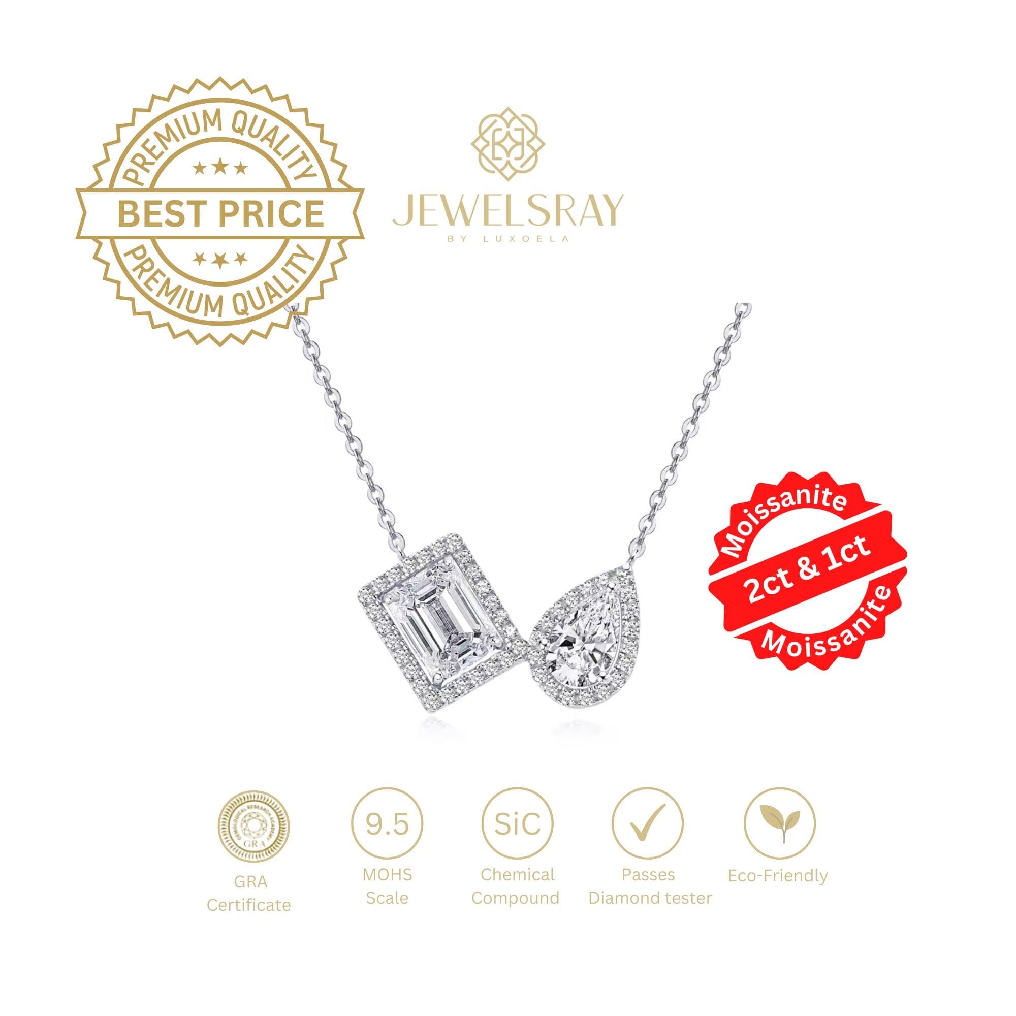 Zephyre Necklace Kalung Moissanite Necklace Diamond Look Lamaran Kawin Tunangan