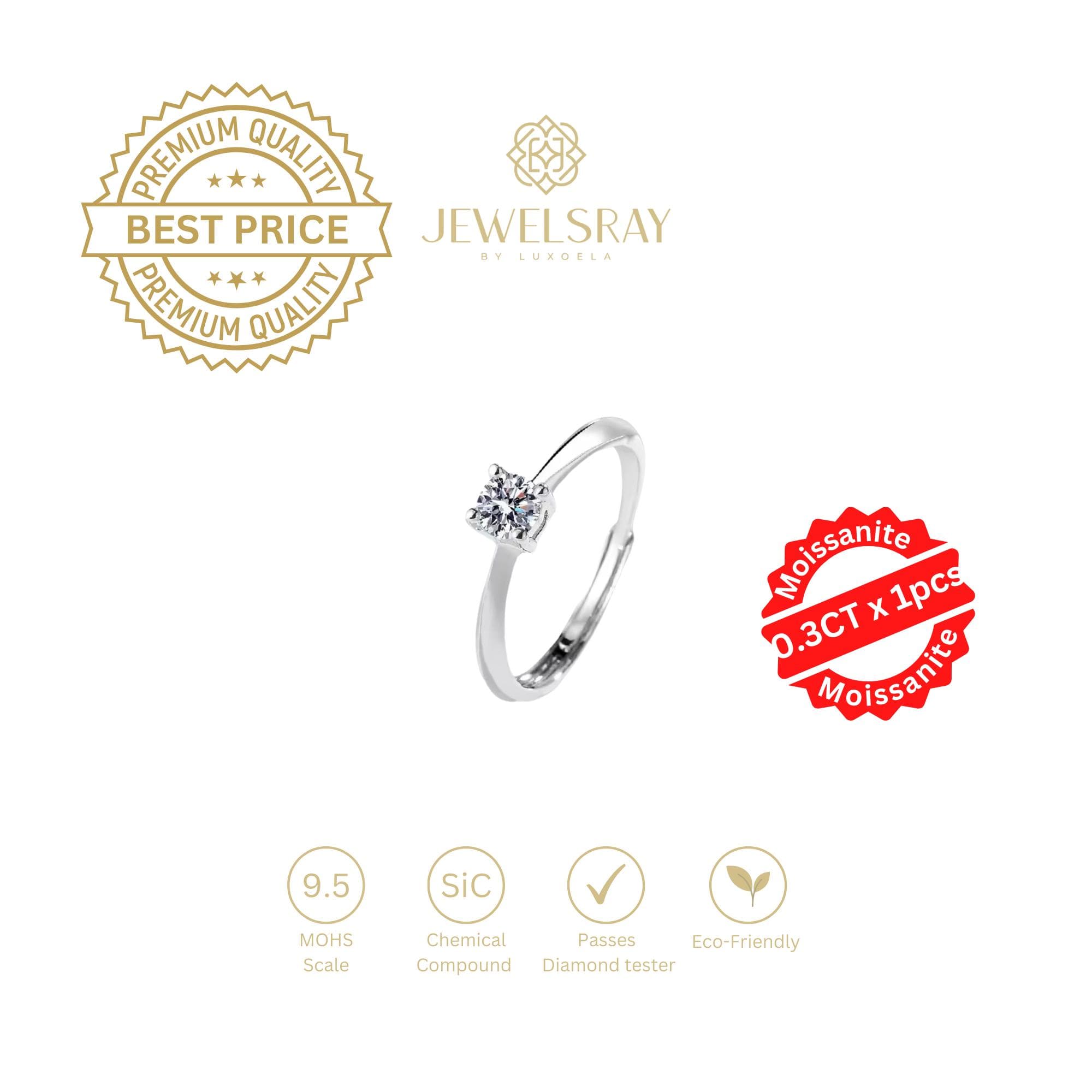 Cincin Kawin Mini Blaine Moissanite Solitaire Wedding Ring Cincin Tunangan