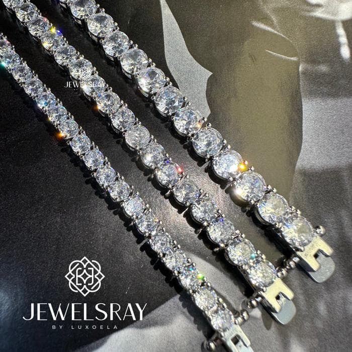 Gelang Arden Tennis Bracelet Diamond Look Perhiasan Kawin Jewelsray CZ