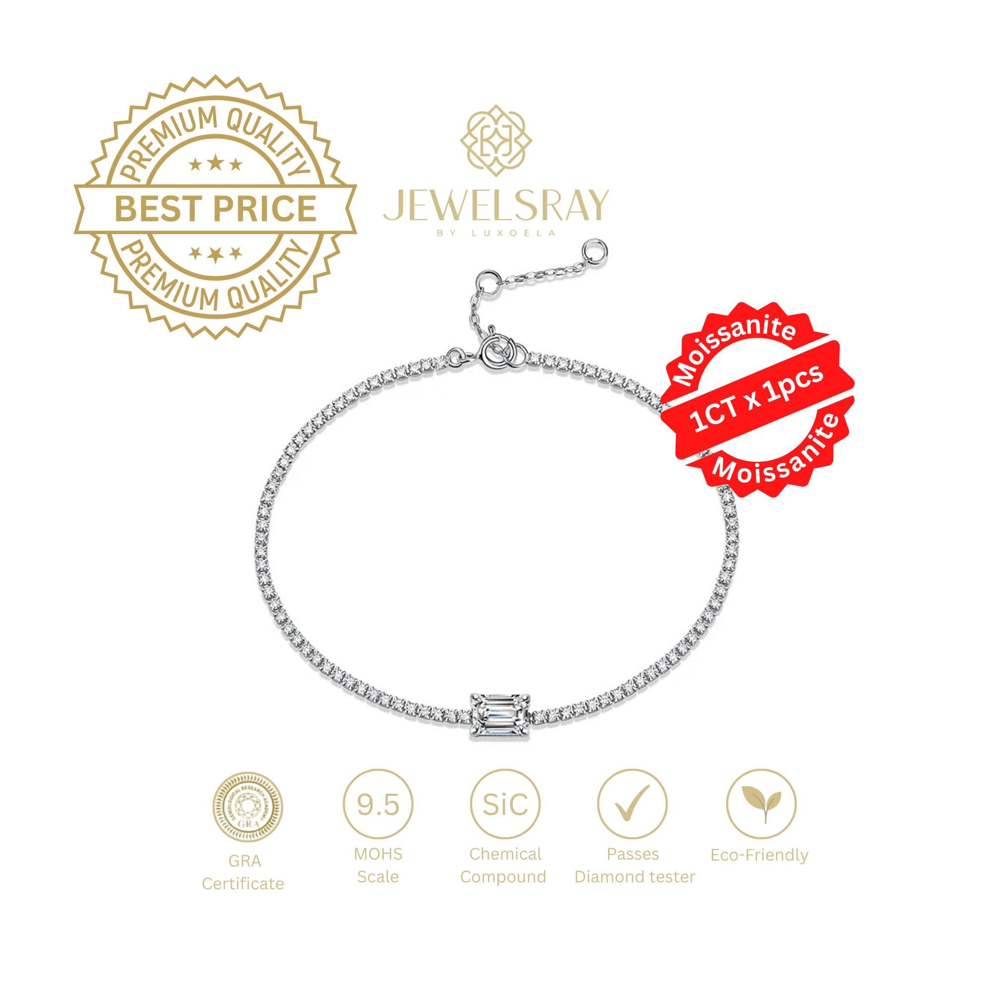 Gelang Cruz Moissanite Bracelet Diamond Look Tunangan Kawin Lamaran